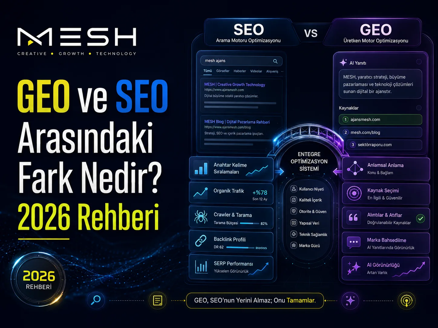 GEO ve SEO Arasındaki Fark Nedir? 2026 Karşılaştırma Rehberi