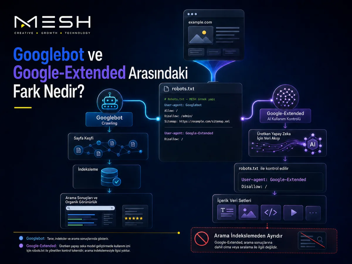 Googlebot ve Google-Extended Arasındaki Fark Nedir?