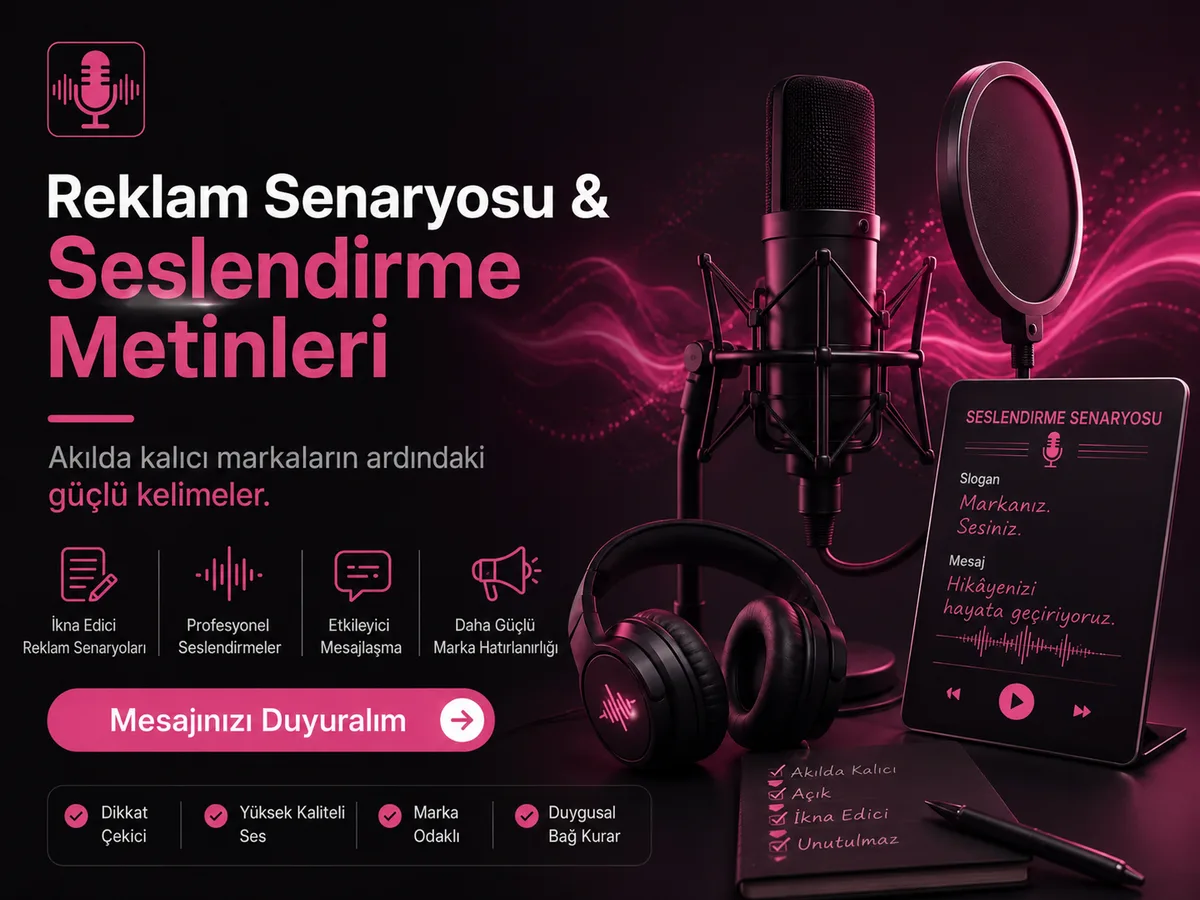 Reklam Senaryosu & Seslendirme Metinleri